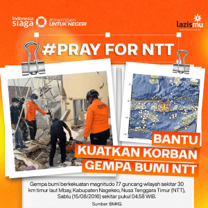 Bantu Kuatkan Korban Gempa Bumi NTT