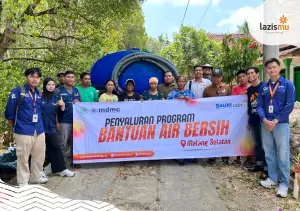 penyaluran program bantuan air bersih lazismu kabupaten malang
